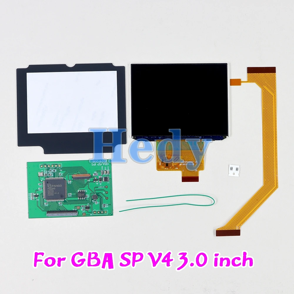 1 Juego para GBA SP V4.0 3,0 pulgadas resaltar V4 LCD resaltar Kits de pantalla IPS para Gameboy Advance GBA SP reemplazo de reparación