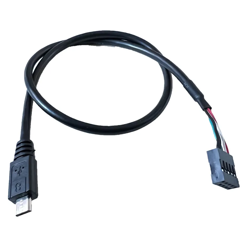Placa base de ordenador PC 9P a Micro USB a DuPont 2,54mm 5Pin DuPont USB a Micro USB cable de datos papel de aluminio + cable de malla tejida