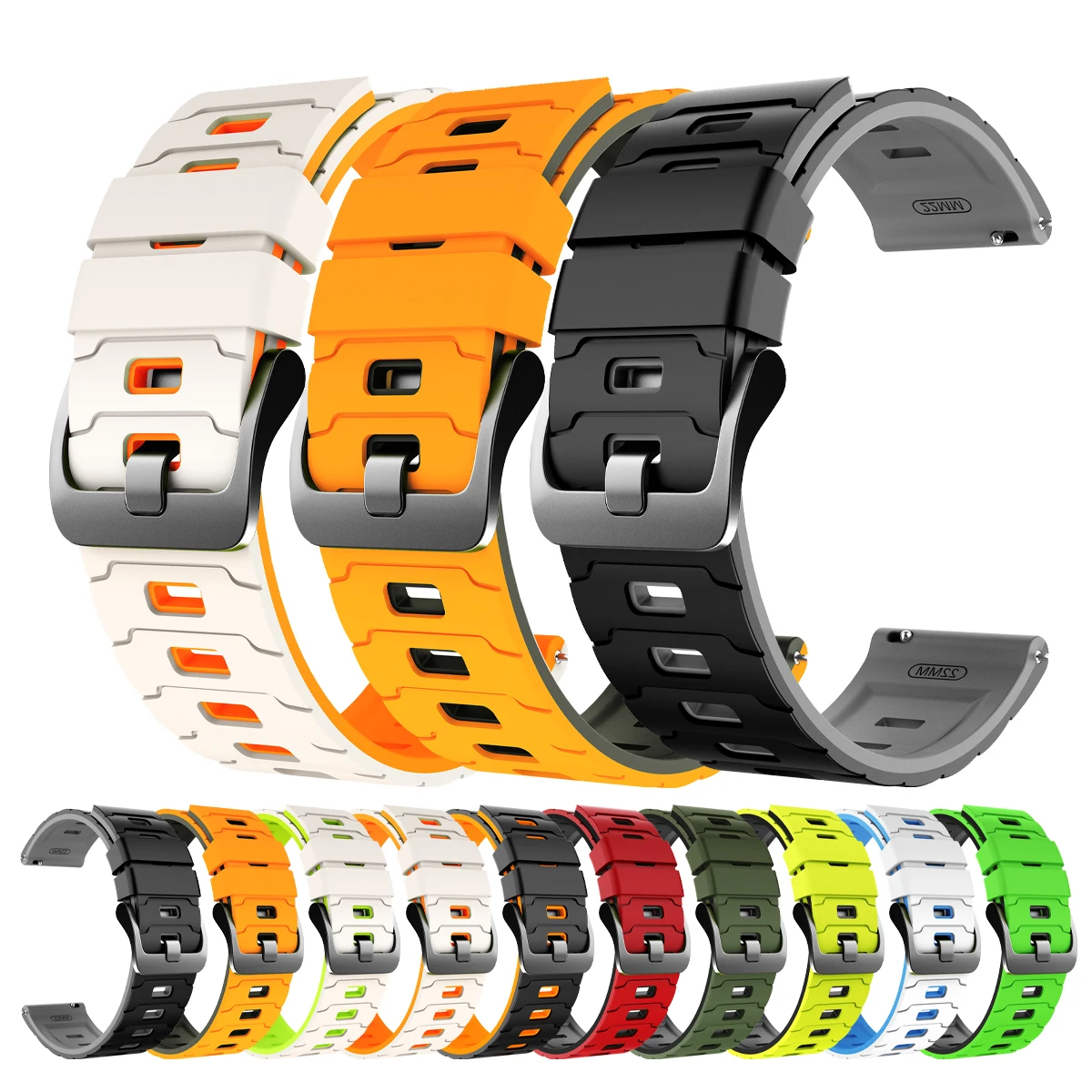 Correa de silicona de 22mm para Xiaomi Watch S4 Sport/S3/S2 46mm 42mm/S1 Active pro Band para Mi Watch 2pro/Color 2 pulseras suaves Correa