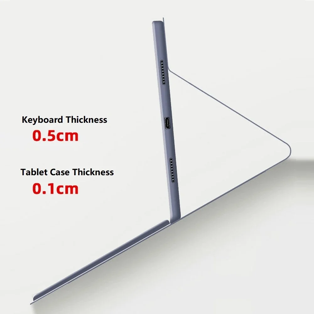 Funda redonda para Xiaomi Redmi Pad SE, carcasa con teclado y ratón inalámbricos, Bluetooth 8,7, 4G, 2024 pulgadas - imagen 4