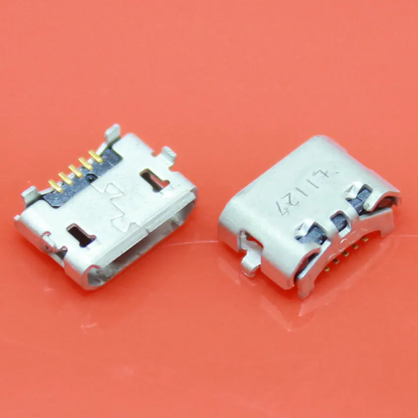 Conector Micro USB de 5 pines, enchufe hembra, borde de bocina de buey, rizo tipo B, conector de puerto trasero de carga para teléfono móvil, 10 Uds. - imagen 2
