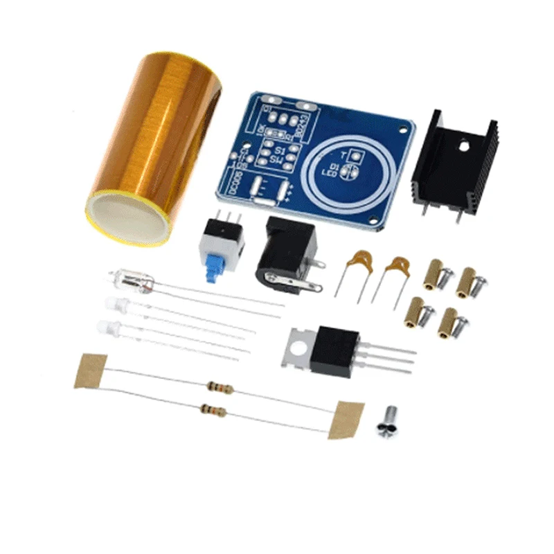 Kit de Mini bobina Tesla BD243, accesorios mágicos, piezas de bricolaje, tecnología de luces vacías, electrónica Diy BD243C, Mini módulo de bobina Tesla DIY - imagen 3