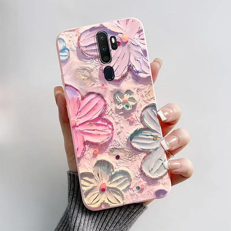 Funda trasera de TPU suave con dibujos animados de gato para Oppo, carcasa protectora de silicona para Oppo A9, A5, 2020 - imagen 3