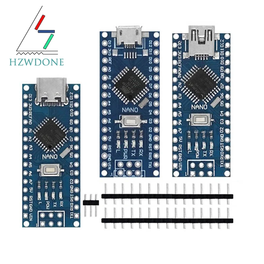 Promoción para arduino Nano 3,0 Atmega328 controlador Compatible placa HZWDONE módulo PCB Placa de desarrollo sin USB V3.0