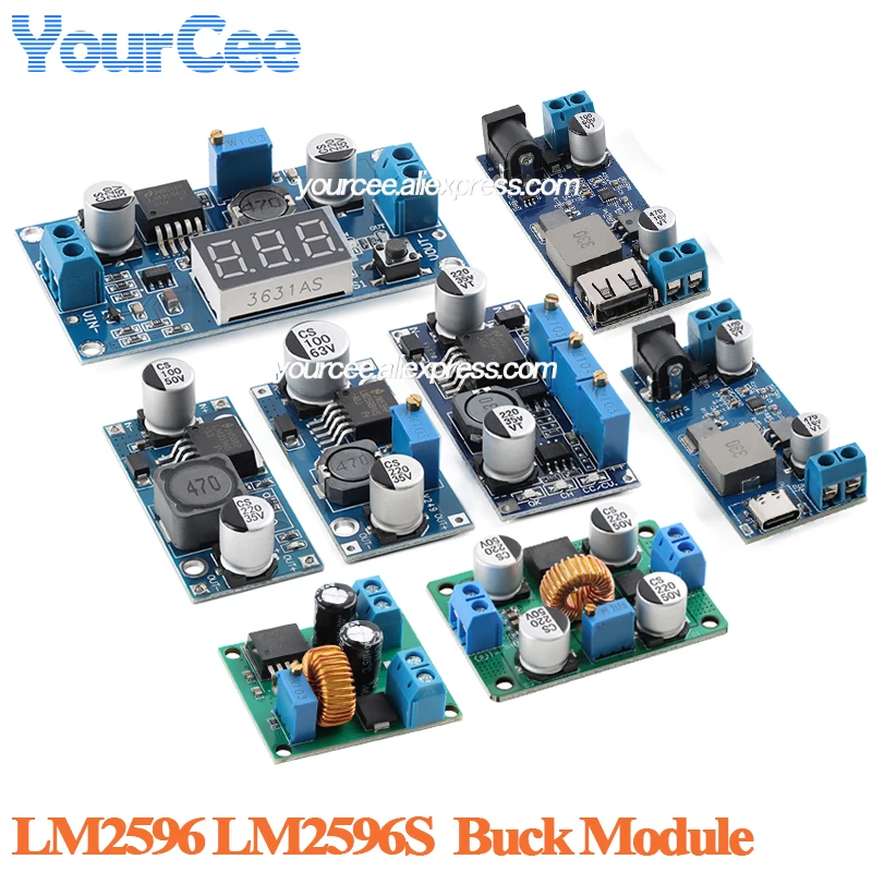 LM2596 LM2596S DC-DC reductor CC CV módulo de potencia controlador LED cargador de batería ADJ LM2596S voltaje de corriente constante LM2587