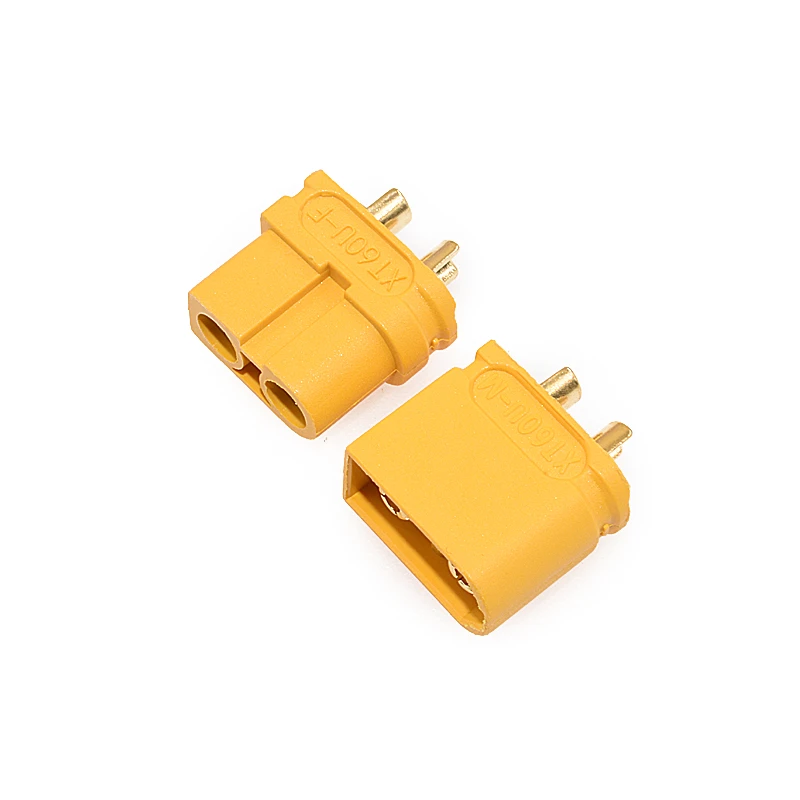 Conector macho y hembra de prueba XT60U-M/F, modelo de aviación chapado en oro, enchufe de Terminal de batería de litio, XT-60U