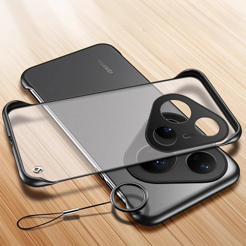 Para Pura 80 Pro Plus funda translúcida sin marco para Huawei Pura 80 Ultra 80pro mate PC protección dura cubierta de cordón de anillo fino