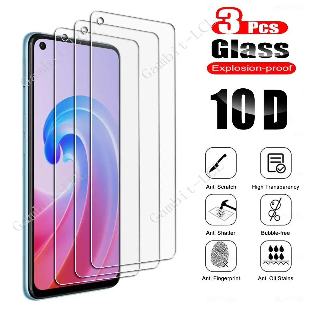 3 uds para OPPO A16e A36 A57 4G 5G A76 A77 A96 A97 F21 Pro Find X5 Lite Reno6 K10 Pro película protectora de pantalla de vidrio templado