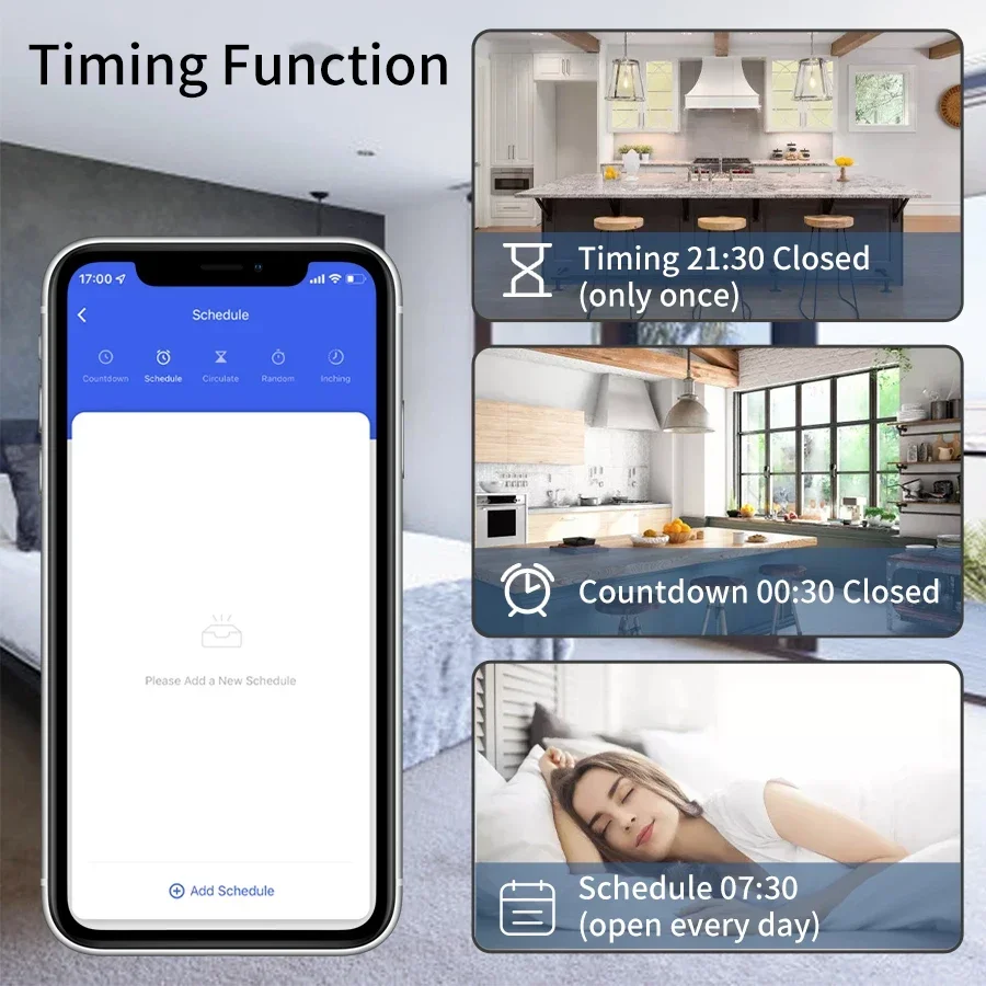 16A Tuya WiFi interruptor inteligente módulo automático RF433Mhz receptor de relé inalámbrico Mini interruptor redondo remoto Alexa Google Home Control de voz - imagen 3