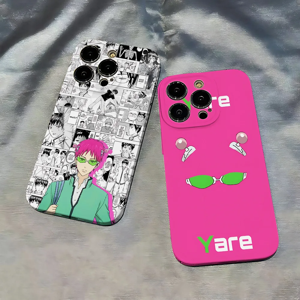 Funda de teléfono Anime Saiki Kusuo para Samsung A33, A03, A04, A11, A12, A13, A23, A30, A50, A51, A52, A53, A71, A73, 4G, 5G, brillante, HD, PC - imagen 4