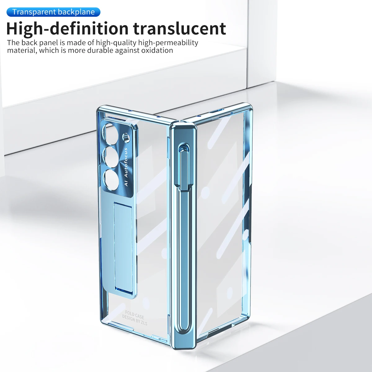 Funda de lujo con bisagra magnética transparente para Samsung Galaxy Z, carcasa protectora de pantalla completa, plegable 6, 5, 4, 3, 5G con S Pen - imagen 3