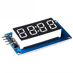 Módulo de pantalla digital de 4 dígitos Brillo LED ajustable con puntos de reloj Accesorios Bloques de construcción