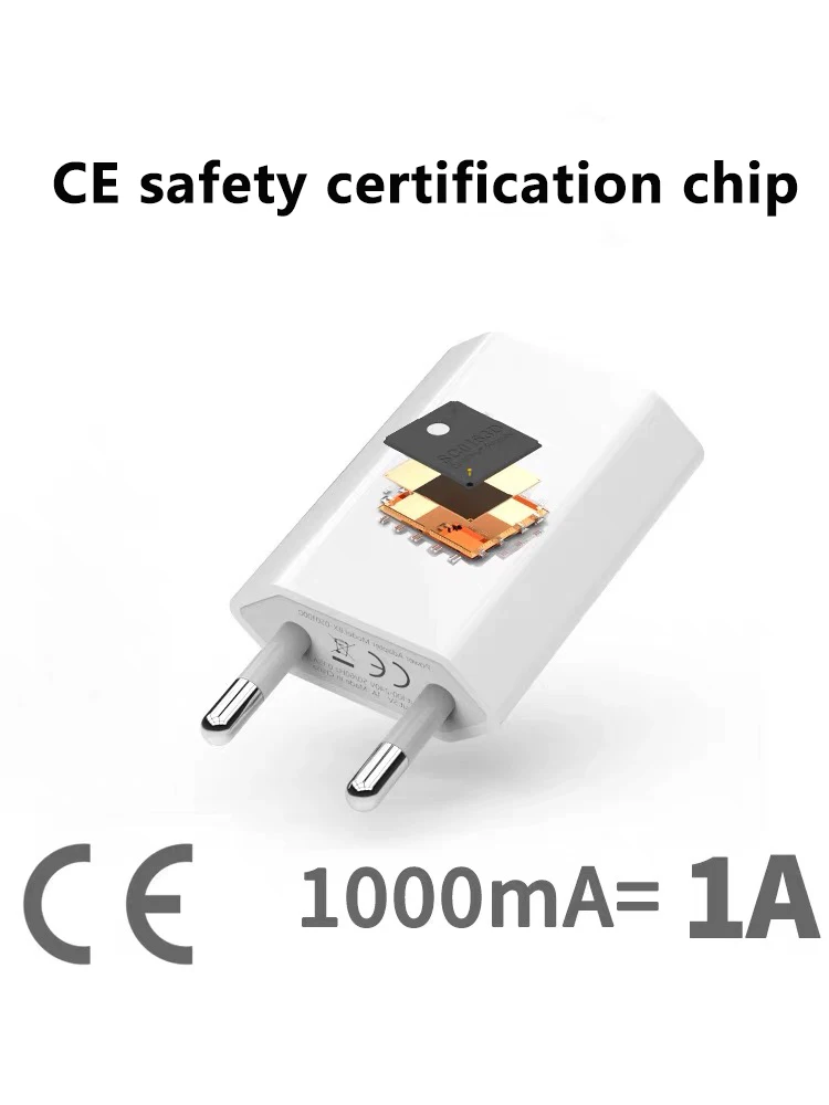 Cargador de pared USB para IPhone, dispositivo de 5V, 1A, Eu AC, 6, 7, 8 plus, x, xr, 11, 12, 13, 14, 2 a 5 unidades - imagen 5