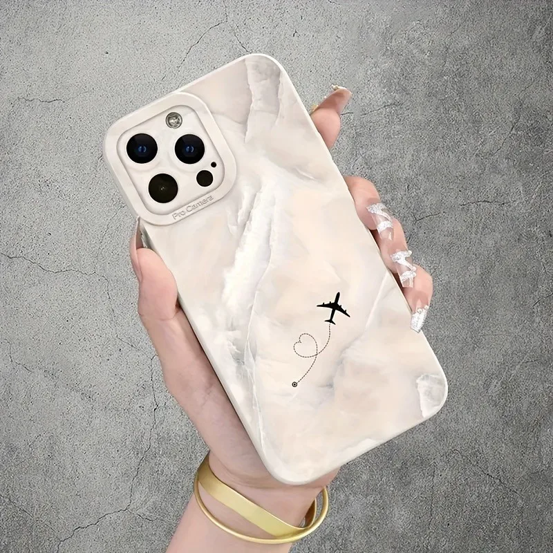 Funda de teléfono con diseño de nube de avión Love Route para Xiaomi Redmi Note 14 13 12 Pro Plus 5G 12S 11 10 Redmi 13 12 14C 13C 12C - imagen 2