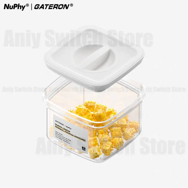 Gateron NuPhy-interruptores de limón táctiles, 5 pines, 55gf, lubricación de fábrica, interruptor de teclado mecánico POM para AULA F75 AJAZZ AK820 - imagen 4