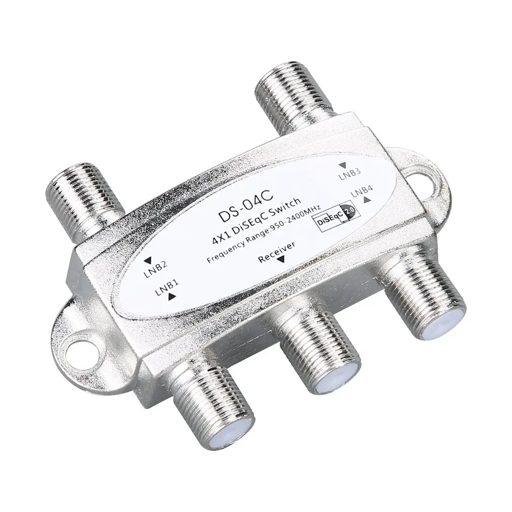 Caliente Digital 4 LNB para receptor de satélite X 1 Diseqc interruptor de 4 vías DS-04C alto aislamiento conectar 4 platos de satélite Dropshipping - imagen 3