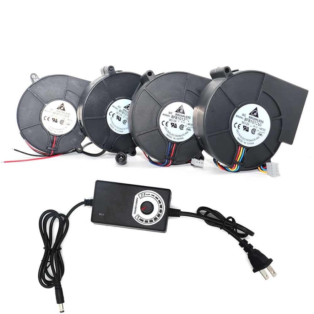Soplador de ventilador centrífugo Turbo para delta BFB1012VH 9733, 12V, 1,80 a, alta velocidad con controlador de velocidad Variable para refrigeración DIY