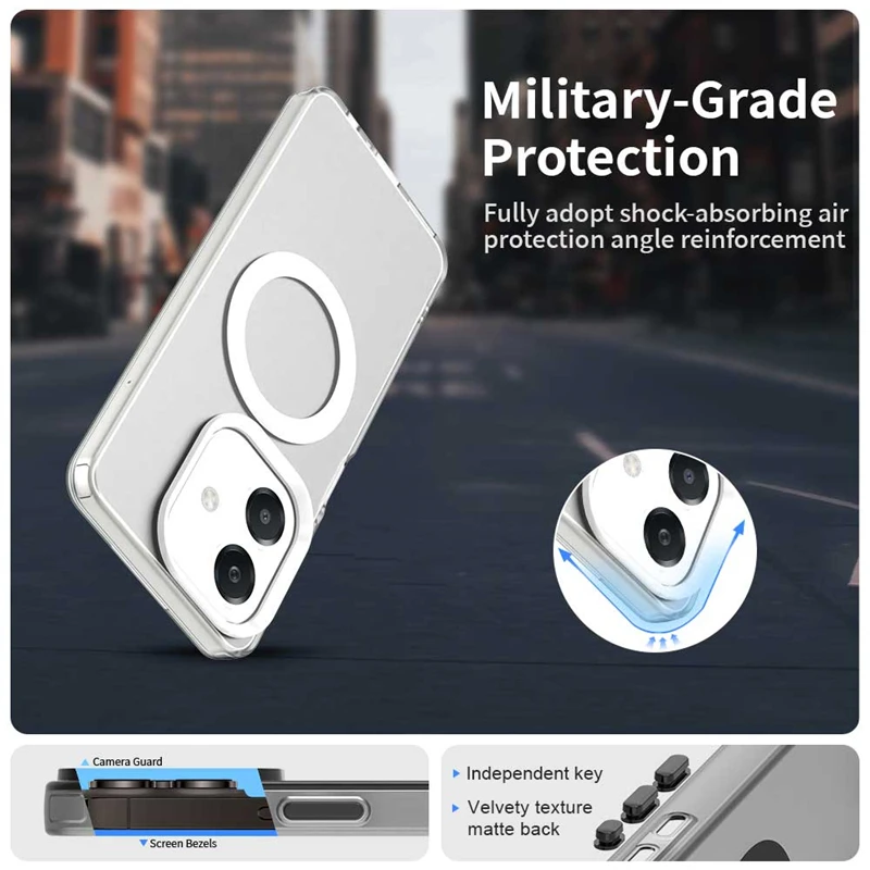 Para OPPO A40 funda OPPO A40 Capas teléfono parachoques armadura transparente carga inalámbrica anular magnético mate Fundas OPPO A40 - imagen 4