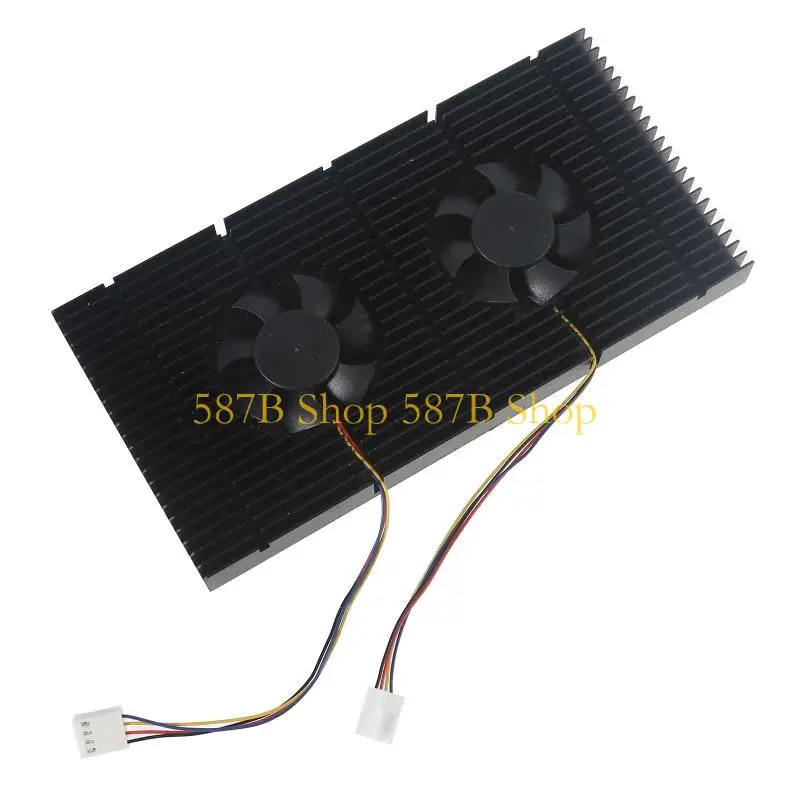 587B High Performance Dual Fans PWM Refresión GPU Backplane Backplane Radiador para juegos GeForce 3070 3090 3080 Tarjetas - imagen 2