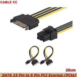 Cable de alimentación SATA a PCIe 6 pines para tarjeta gráfica