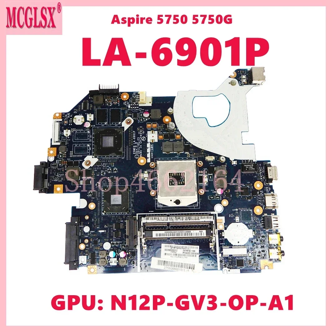 Placa base para portátil ACER Aspire 5750 5750G, con GT520M-V1G LA-6901P, GPU, probada al 100% - imagen 2