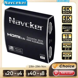 Extractor Audio eARC HDMI 2023 4K a TOSLINK SPDIF 7.1 HDR