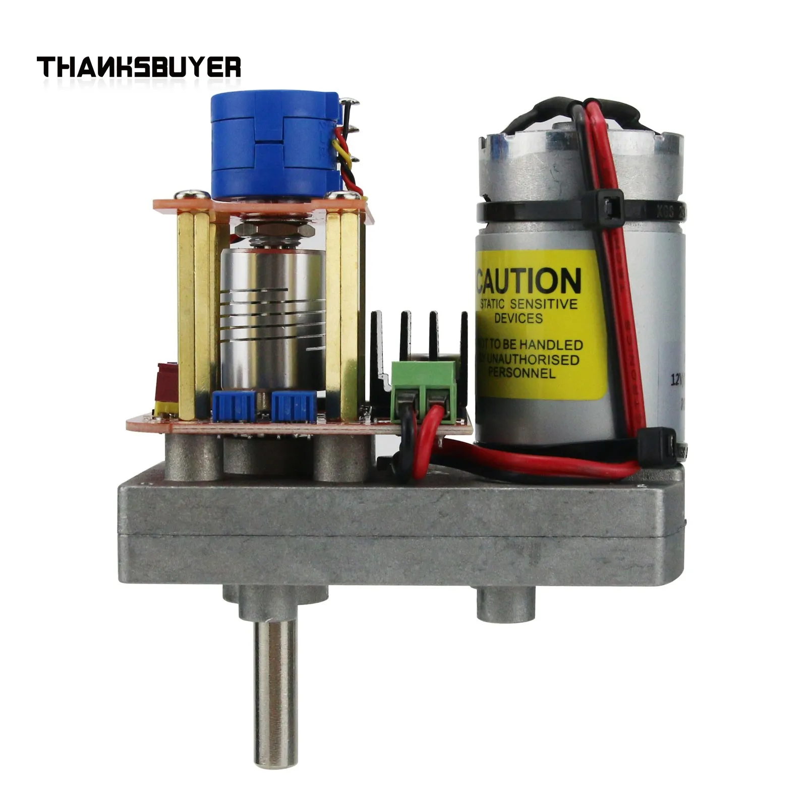 Thanksbuyer Servo de alto par DC 12V ~ 24V 380kg.cm Engranaje de acero 3600 grados para robot grande ASME-MXB - imagen 5