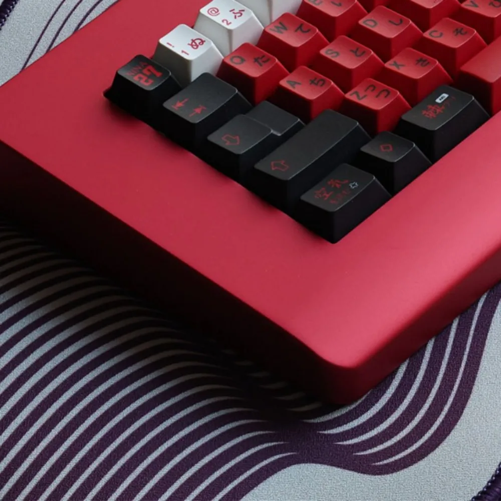 Tapa de teclado con tema NINA ISERI, 179 teclas PBT, personalizada, negra, roja, Anime, perfil de cereza, para teclado mecánico 68/75/80 - imagen 5