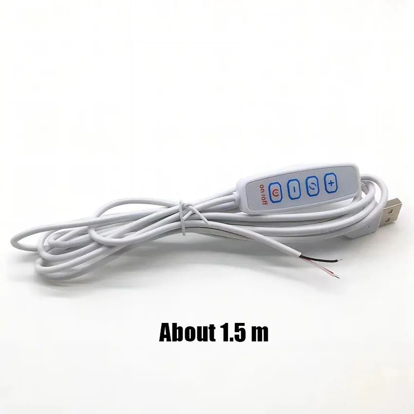 5/10 Uds USB 5V LED tricolor atenuación Color interruptor Cable atenuador controlador de 4 teclas 2CH para bajo voltaje LED CCT luz bicolor - imagen 4
