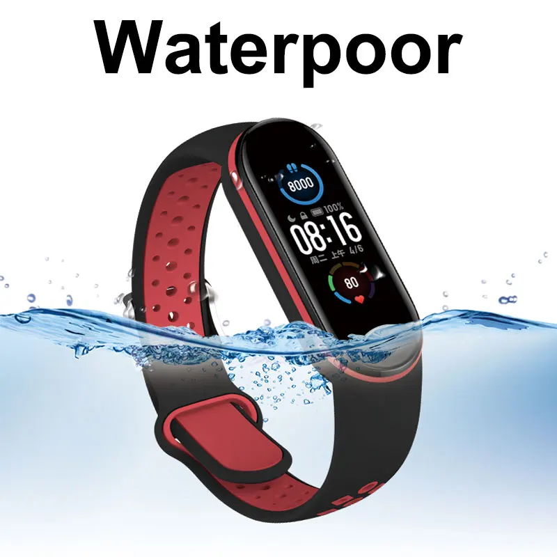 Correa de TPU de dos colores para Xiaomi Mi Band 6 5, repuesto de pulsera de silicona para Xiaomi Band 4 3 MiBand6 Band5 - imagen 5