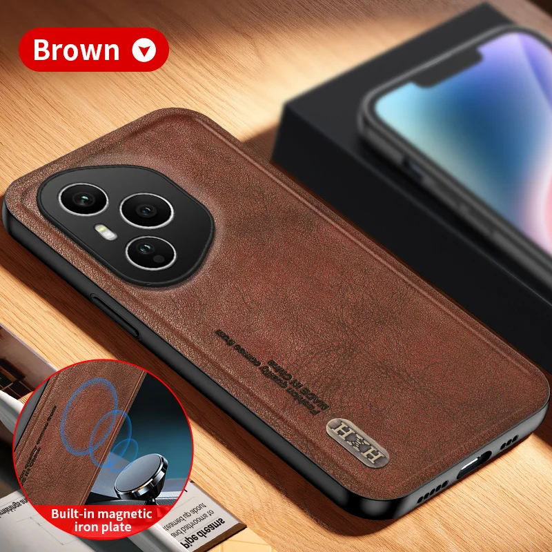 Para Huawei Honor 400 Pro funda de lujo de cuero PU funda protectora trasera magnética funda de teléfono para Honor 400 Lite carcasa de teléfono