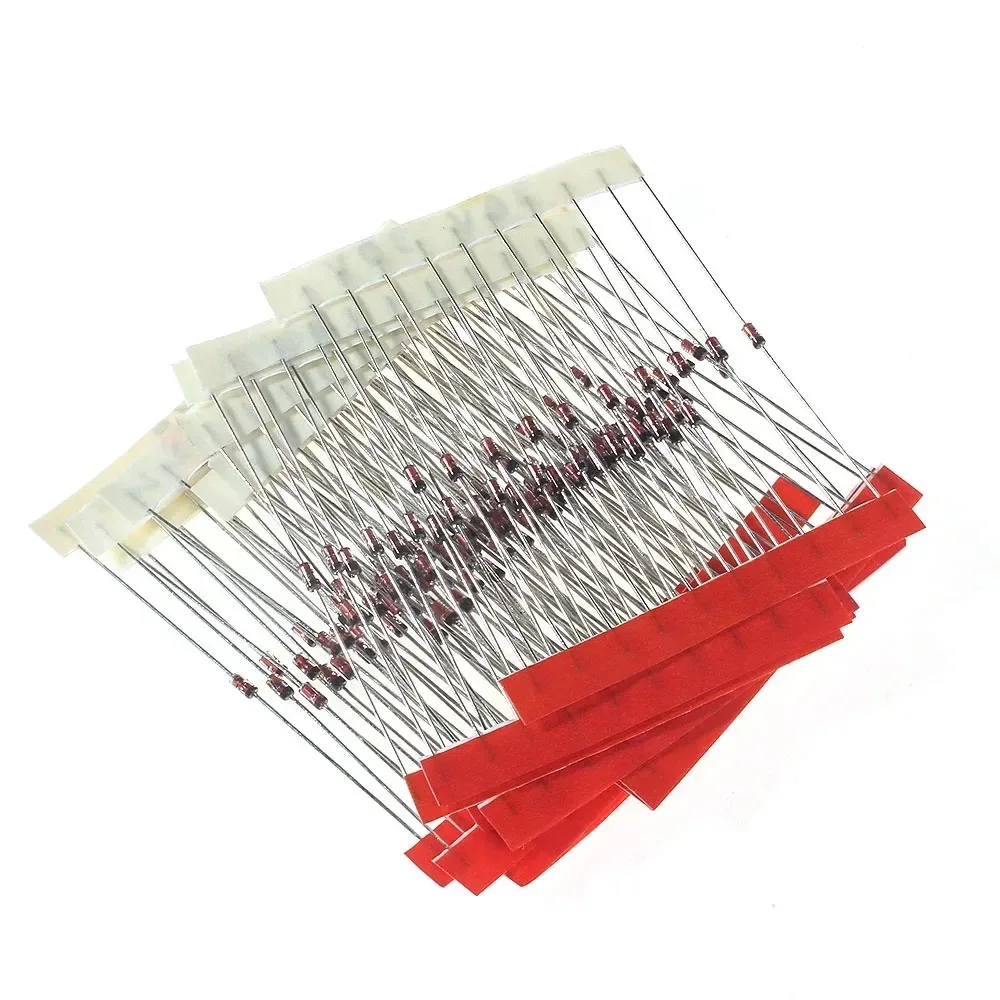 140 Uds diodo Zener 1/2W 0,5 W 3,3-30V Kit de diodos reguladores de voltaje 14 valores * 10 Uds = 140 Uds 4,7 V 5,1 V 6,2 V 6,8 V 8,2 V 10V 12V 15V - imagen 5