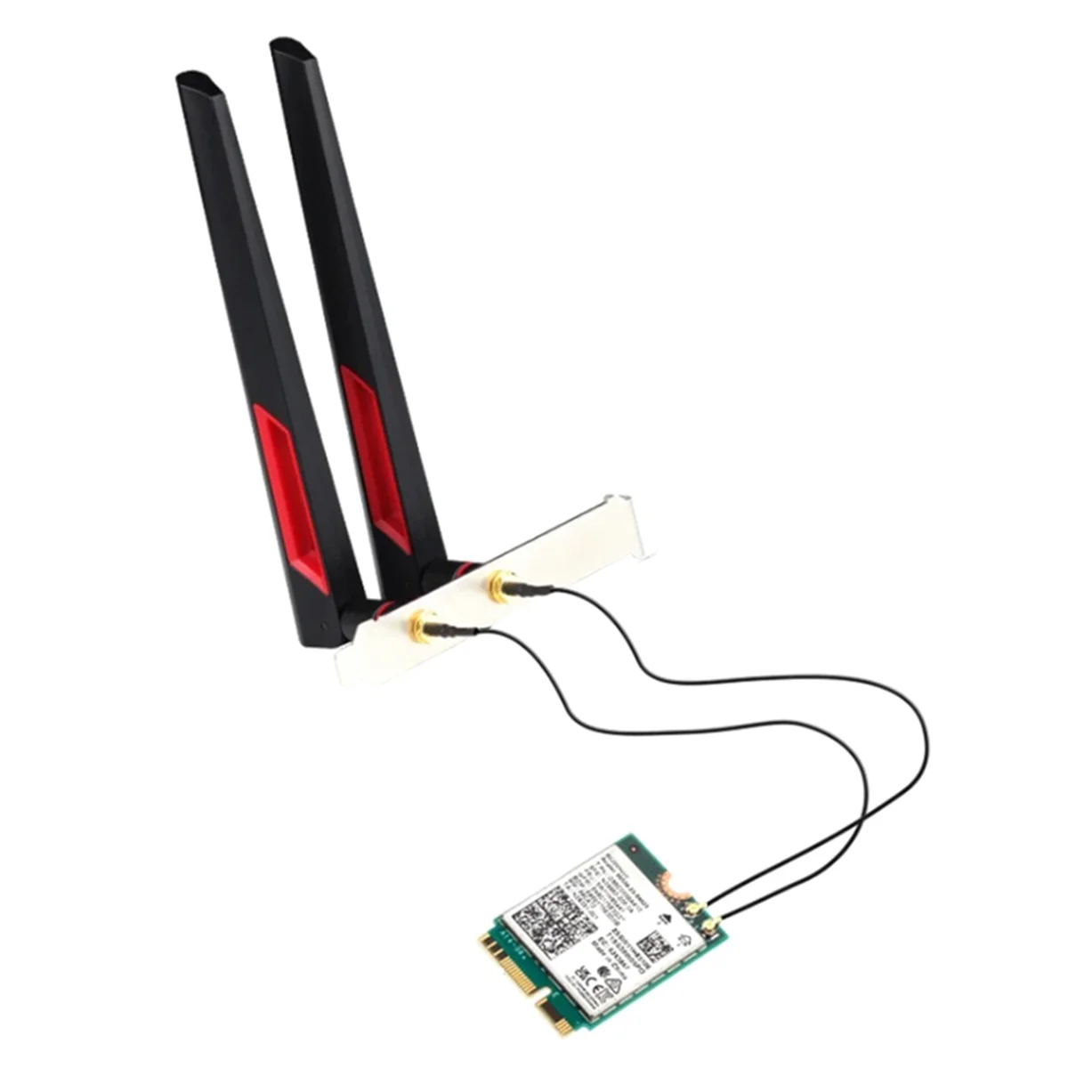 Tarjeta de red inalámbrica con antenas, adaptador con Bluetooth 5,4 BE200NGW 2,4G/5G/6GHz, para Intel BE200 WiFi 7 M.2