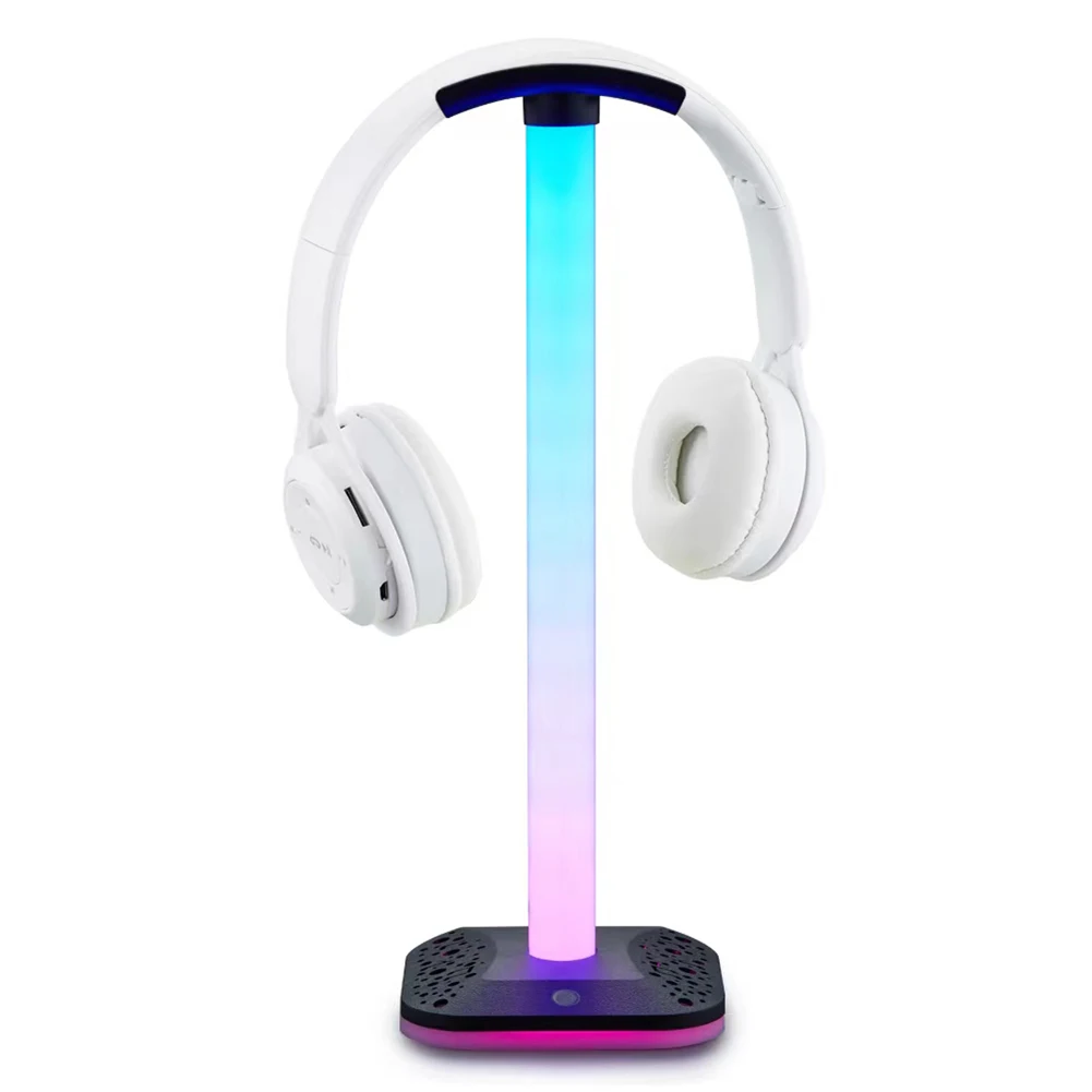 Soporte Universal para auriculares con luz RGB, antideslizante, estante de exhibición, antiarañazos, accesorios para PC, brillo ajustable - imagen 3