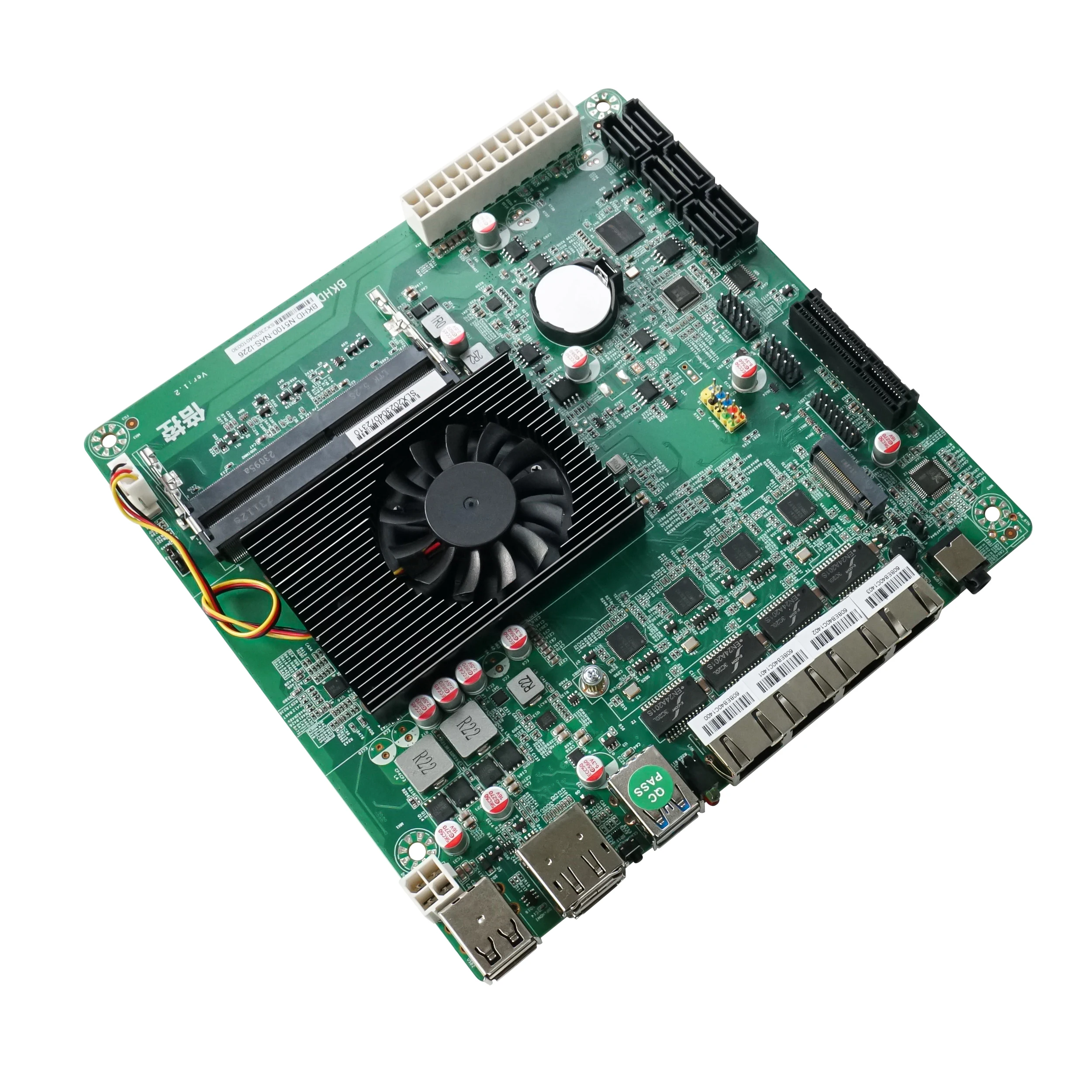Placa base BKHD NAS con Intel Celeron N5105 N5100 6 * SATA3.0 2,5G Nics Mini ITX 17x17CM, enrutamiento suave 2 * DDR4 Firewall - imagen 5