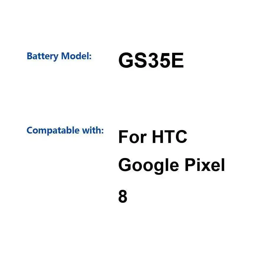 Durable 4575Mah de alta capacidad GS35E de la batería del teléfono móvil para el pixel 8 de HTC Google