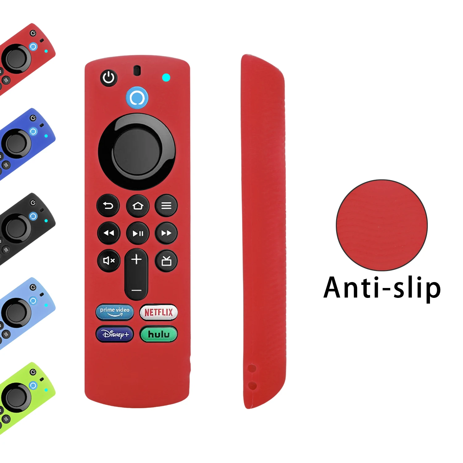 Funda de silicona apta para Amazon Alexa Fire Home Smart TV Control remoto Stick tercera generación cubierta protectora antideslizante a prueba de golpes - imagen 4