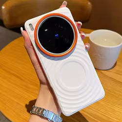 Para VIVO X200 Ultra funda dura de PU onda magnética carga inalámbrica funda protectora trasera para VIVO X200 Pro Mini X200S Shell