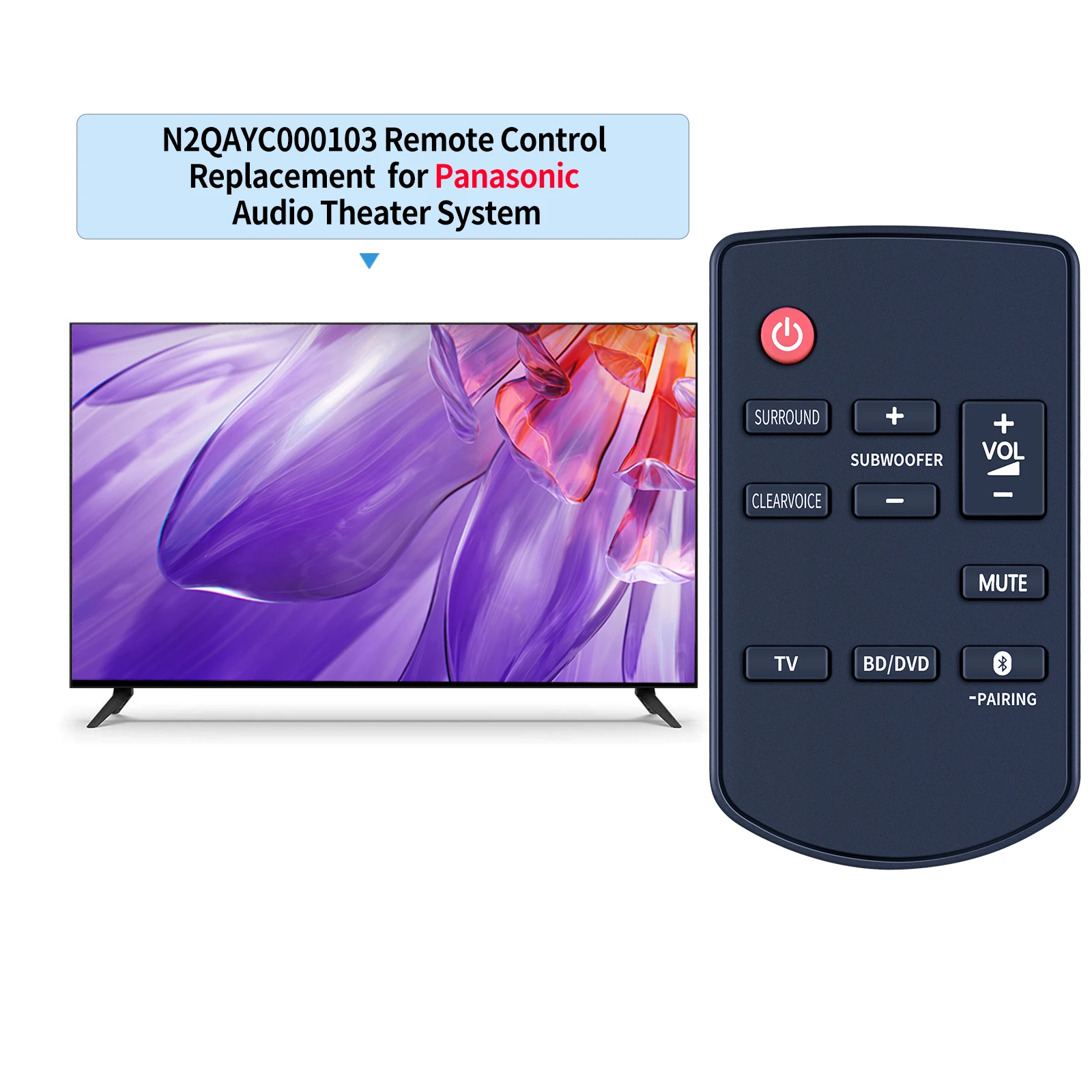 Mando a distancia N2QAYC000103 para Panasonic, barra de sonido, SC-HTB18, SC-HTB18-GN - imagen 2