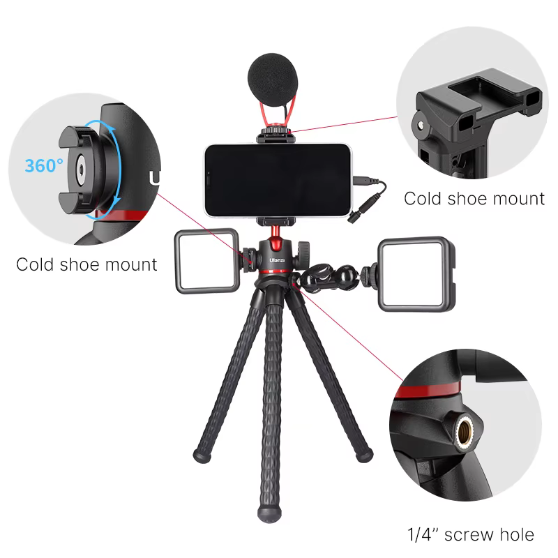 Ulanzi MT-33 Trípode Flexible para DSLR y Móvil con Zapata Fría - imagen 3