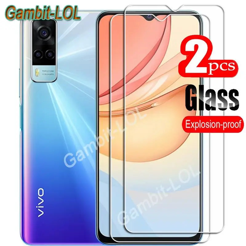 Para Vivo Y53s 4G Protector de vidrio templado en VivoY53s 5G 6,58 pulgadas Protector de pantalla película de cubierta de teléfono inteligente