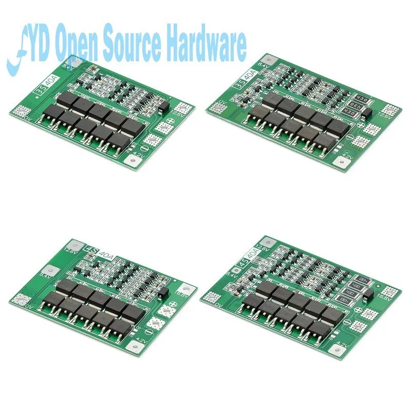 3S/4S 40A 60A Li-ion cargador de batería de litio Placa de protección 18650 BMS para Motor de taladro 11,1 V 12,6 V/V mejora 14,8 16,8 V/equilibrio