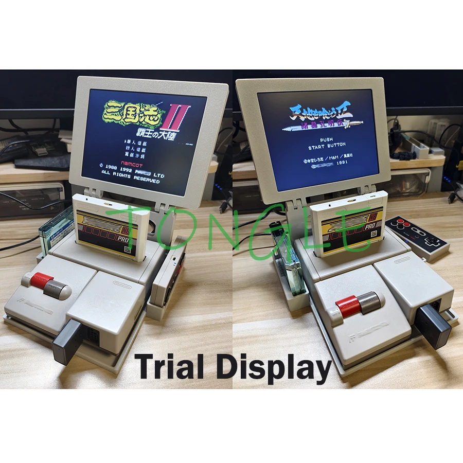 PANTALLA LCD de 8 PULGADAS con impresión 3D, pantalla portátil 4:3, mini monitor plegable con estéreo de alta fidelidad, para consola de juegos NEWFC AV FC - imagen 2