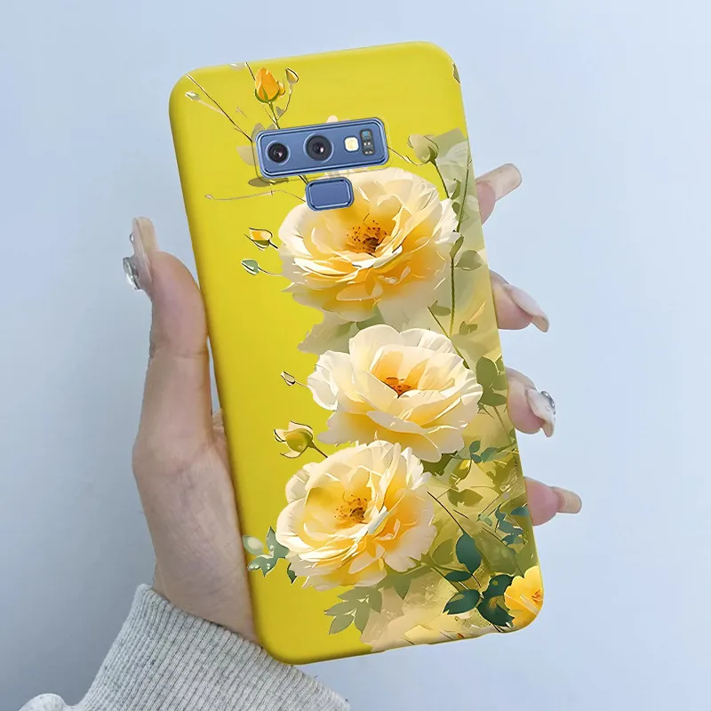 Para Samsung Note 9 funda de teléfono SM-N960F mariposa flores niña nuevo diseño suave silicona TPU carcasa trasera para Galaxy Note9 cubiertas - imagen 3