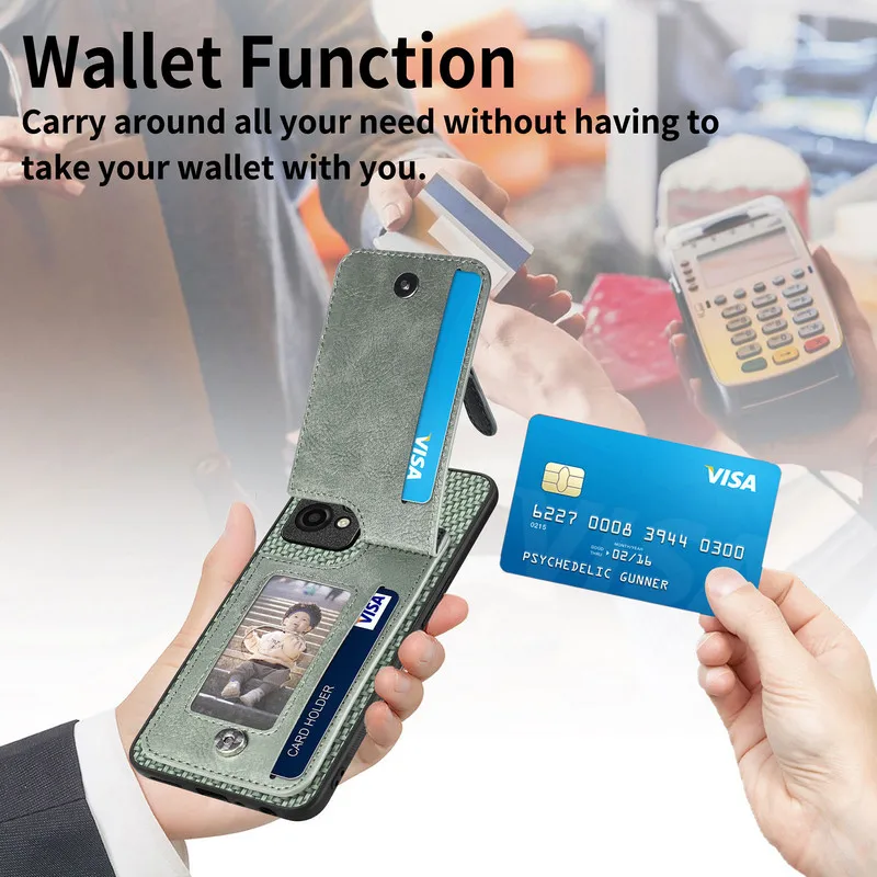 Zipper Wallet Cards Holder case for Realme 10 Pro Plus 8 9 Pro Stand Flip Leather shell for Realme C33 C35 C30s C31 C21y C25S - imagen 5