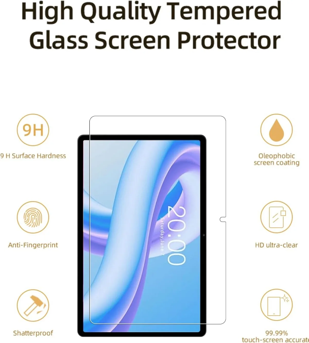 2 piezas de película de vidrio templado para OPPO Pad 3 Pro Protector de pantalla 12,1 pulgadas 2024 HD transparente antiarañazos dureza 9H 0,33mm protector de pantalla - imagen 3