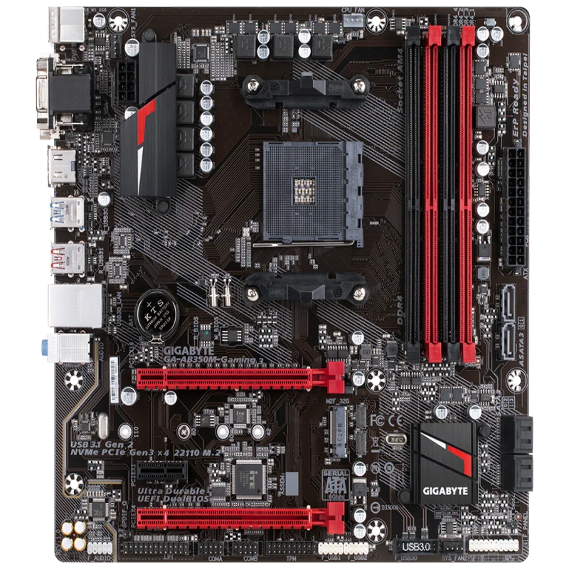GIGABYTE GA-AB350M-Gaming 3 (AMD Ryzen AM4/ B350/ VENTILADOR INTELIGENTE 5/ HDMI/ M.2/ SATA/ USB 3.1 Tipo-A/ Micro ATX/ DDR4/ Placa base) - imagen 4