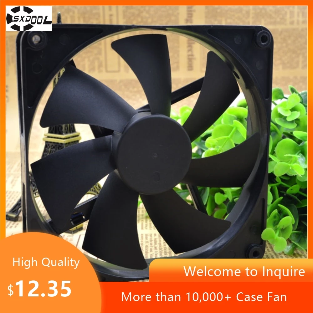 Ventilador de fuente de alimentación PSU 135 140mm 14025 14cm 12V 0.7A Doble rodamiento de bolas PWM Ventilador de refrigeración de energía D14BM-12 para sistemas de alto rendimiento - imagen 5