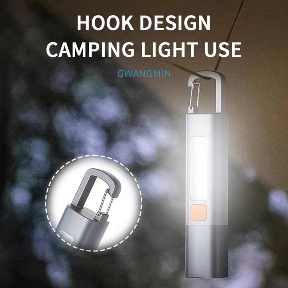Linterna XPE COB con gancho Mini linterna LED portátil carga USB Camping potente linterna 800mAh para senderismo al aire libre pesca - imagen 3