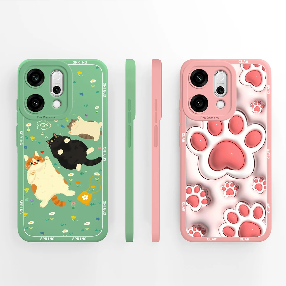 Para Oppo Reno 14 14 Pro 5G Funda de teléfono bonita mariposa suave silicona líquida parachoques para Oppo Reno14Pro Funda Capa de alta calidad - imagen 3
